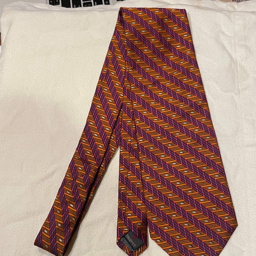 Robert Talbott Vibrant Striped Tie-imported silk